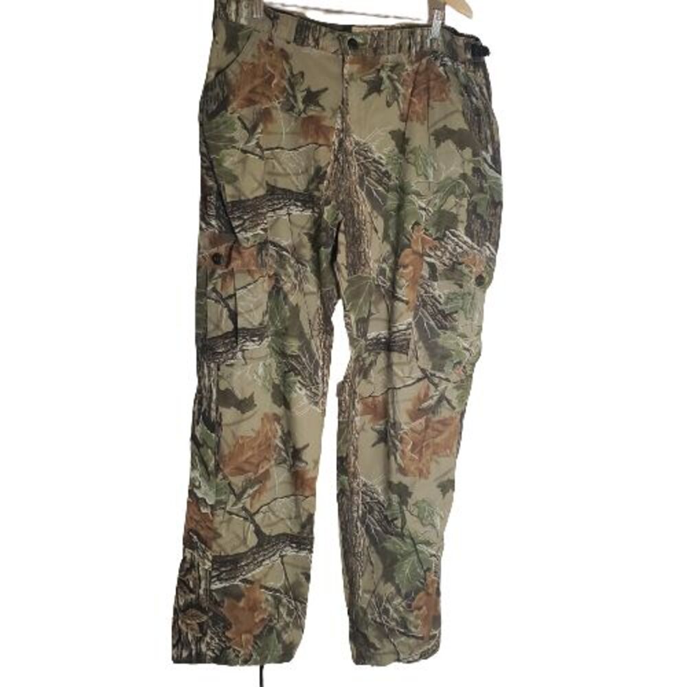 RedHead Pants Mens 40 Green Real Tree Flat Front Straight Casual Pocket